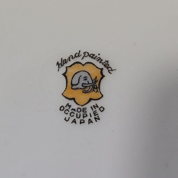 Hand Painted Bambo Plates Occupied Japan Set of 4 Mame-Zara Appetizer Dessert - Picture 10 of 16